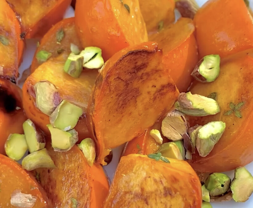 Honey and Thyme Roasted Persimmons