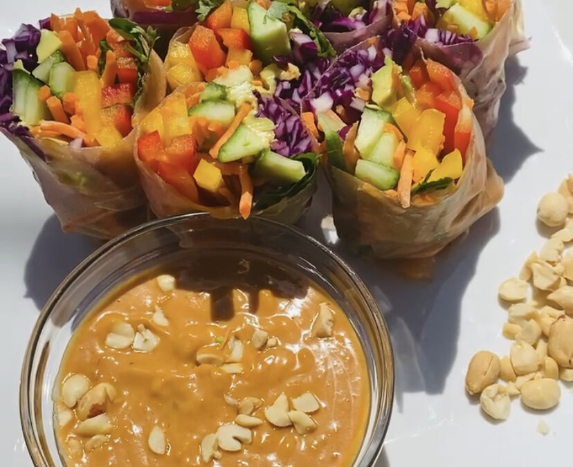 Rainbow Veggie Spring Rolls